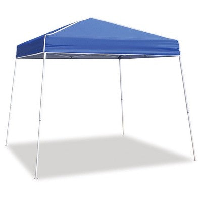  Z-Shade 10 By 10 Foot Instant Pop Up Shade Canopy Tent With 10 Foot Angled Leg Canopy Tent Taffeta Attachment For Beaches, Backyards, Or Events, Blue