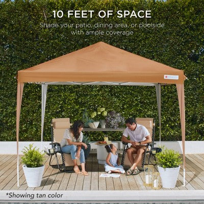  Best Choice Products 10x10ft Pop Up Canopy Outdoor Portable Adjustable Instant Gazebo Tent W/ Carrying Bag