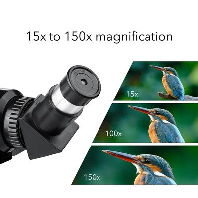  Dartwood Astronomical Telescope - 360° Rotational Telescope - Multiple Eyepieces Included For Different Zoom (Black/White, 3 Pack)