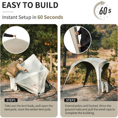  Naturehike Cloud Boundary Sun Shelter - 60S Instant Pop Up Canopy Tent For Camping, Tailgating, Sporting Events & Outdoor Activities