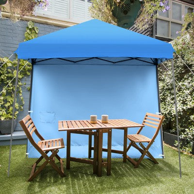  Tangkula 10x10 Ft Pop Up Canopy Tent One Person Set-up Instant Shelter With Central Lock W/ Roll-up Side Wall