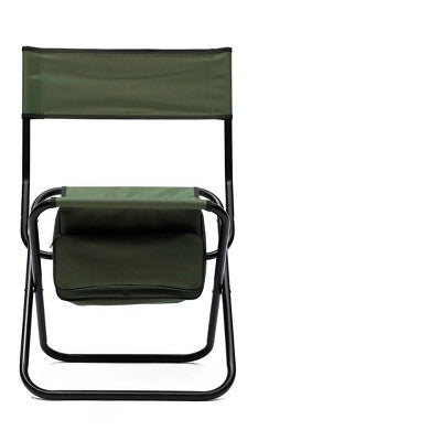  2-piece Folding Outdoor Chair With Storage Bag, Portable Chair For Indoor, Outdoor Camping, Picnics And Fishing,Green