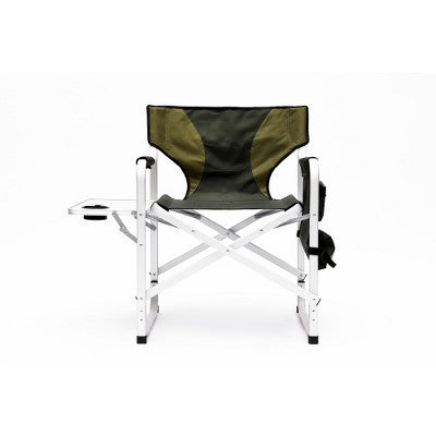  YUHAO 2PCS Outdoor Storage Pockets Lightweight Oversized Directors Chair，Padded Folding Outdoor Chair For Camping Picnics Fishing，Green
