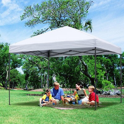  SUGIFT 10 Ft. X 10 Ft. White Instant Canopy Pop Up Tent With Carry Bag