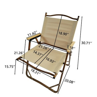 YUHAO 4PCS Foldable Frame Travel Chairs With Armrests, Lightweight & Portable For Camping, Beach, And Outdoor Activities