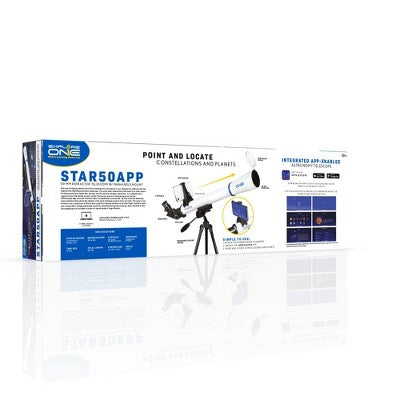 National Geographic Explore One STARAPP - 50mm Refractor Telescope W/ Panhandle Mount And Astronomy APP