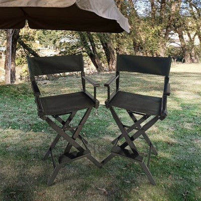  PAGED 2 Piece Outdoor Folding Chair Set Casual Home Director's Chair For Adults For Garden, Balcony, Backyard