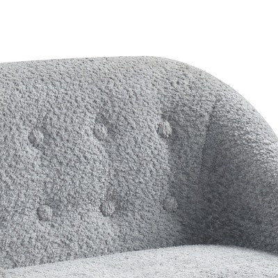  Gulches 28"W Gray Chenille Kids Sofa - Tufted Back, Wooden Legs, Cozy For Toddlers