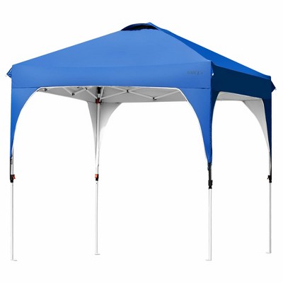  Costway 6.6x6.6 FT Pop Up Canopy Tent Shelter Height Adjustable W/ Roller Bag