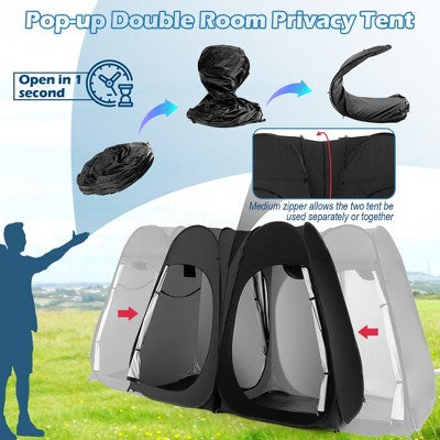  Costway Outdoor 7.5FT Portable Pop Up Shower Privacy Tent Dressing Changing Room Camping
