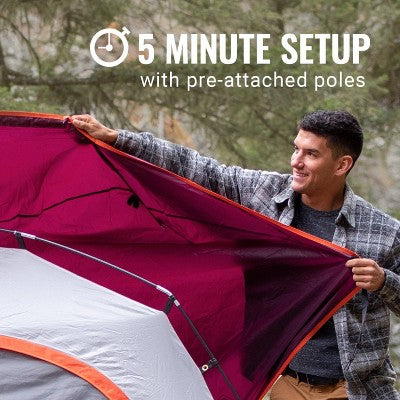  Coleman 10' Sky Dome 6 Person Family Tent - Blackberry