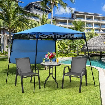  Costway 7x7 FT Slant Leg Pop-up Canopy Tent Shelter Adjustable Portable Carry Bag