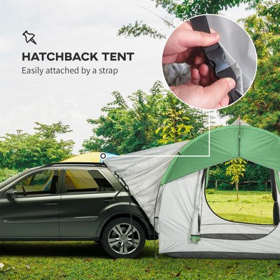  Cesicia 7.5' L X 6.9' W X 6.9' H SUV Tent, 2000mm Waterproof Truck Tent With 3 Doors And Mesh Window, For 5-6 Person Camping