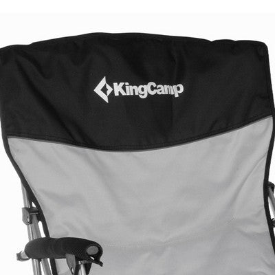  KingCamp Padded Outdoor Folding Lounge Chair Swiveling Cupholder, Side Pocket, And Carry Bag For Camping, Sporting Events, And Tailgating