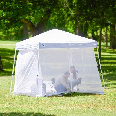  Z-Shade 10' Horizon Angled Leg Breathable Mesh Screen Shelter Protectant Attachment For Horizon Canopy Tents, Blue (Attachment Only)