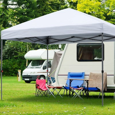  SUGIFT 10 Ft. X 10 Ft. White Instant Canopy Pop Up Tent With Carry Bag