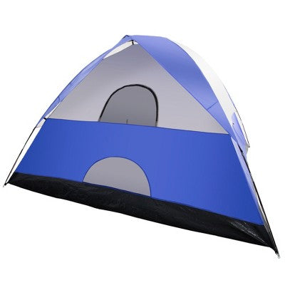  6-Person Family Camping Tent – Rebel Bay Water-Resistant Dome Shelter With Removable Rain Fly And Carry Bag – Camping Gear By Wakeman Outdoors (Blue)