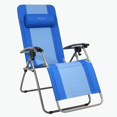 Kamp-Rite Outdoor Folding Reclining Zero Gravity Chair W/Headrest Pillow For Backyard, Camping, Tailgating, And Sports, 300 LB Capacity