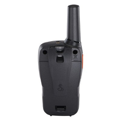 Cobra ACXT145-3 Compact Walkie Talkies - Rechargeable 16-Mile Range Two-Way Radios (3-Pack) - Black & Orange