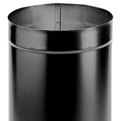  DuraVent DuraBlack 6DBK-12 6 Inch Single Wall Steel Wood Burning Adjustable Chimney Stove Pipe Connector To Vent Smoke And Exhaust, Black