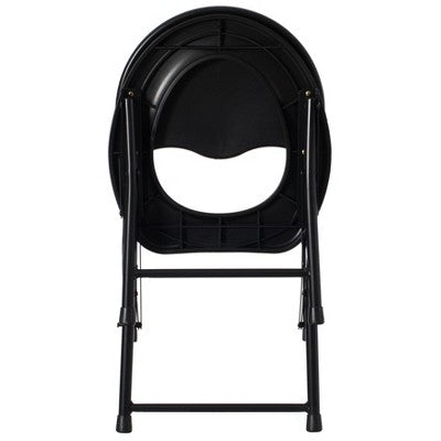  PLAYBERG Black Folding Portable Toilet Seat For Camping And Hiking With Backrest