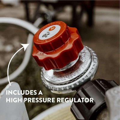 GasOne Outdoor Cooker With High Pressure Steel Braided Hose Propane Burner Camp Stove, B-5200K