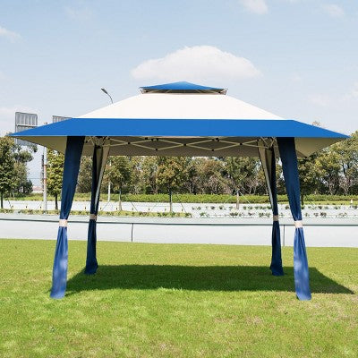  Tangkula 13' X13' Folding Gazebo Canopy Patio Outdoor Tent Party Shade Shelter
