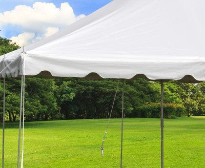  Party Tents Direct Weekender Outdoor Canopy Pole Tent, White, 20 Ft X 20 Ft
