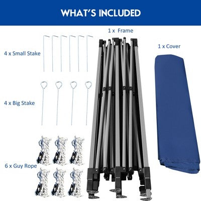  Costway 10'x20' Pop Up Canopy Tent Folding Heavy Duty Sun Shelter Adjustable W/Bag