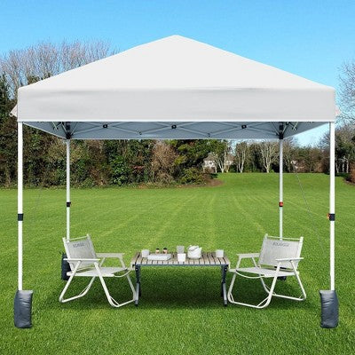  Outdoor Tent, Portable Coating Tent 10 X 10 Ft, Picnic Tent, Folding Canopy Tent With Hand Bag, Waterproof Windproof UV Protection Tent, White