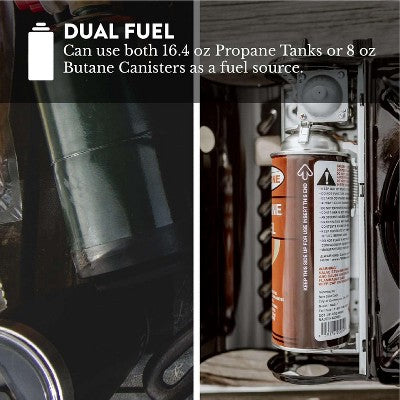  GasOne Dual Fuel Portable Stove 15,000BTU With Brass Burner Head, Dual Spiral Flame Gas Stove, GS-3900PB