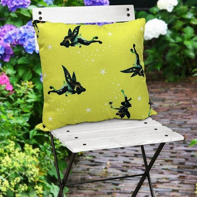  Disney 18" X 18" Tinker Bell Canvas Outdoor Throw Pillow
