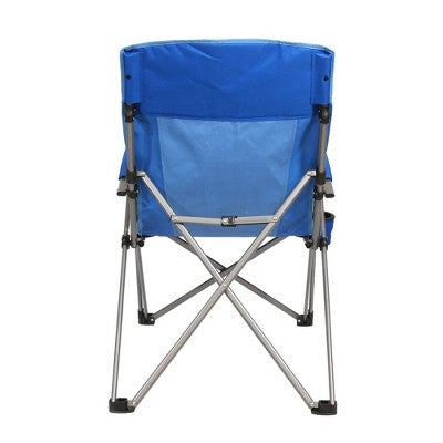  Kamp-Rite Folding Reclining Camping Chair With 3 Positions, Cup Holder, And Bag For Camping, Tailgating, And Sports, 325 LB Capacity, 2 Tone Blue