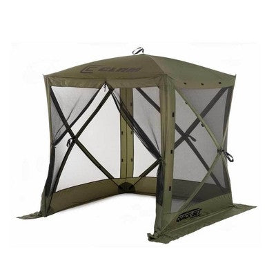  CLAM Quick-Set Traveler 6' X 6' Portable Pop-Up Outdoor Camping Gazebo Screen Tent Canopy Shelter And Carry Bag With 3 Wind And Sun Panels Accessory