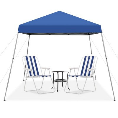  Costway 10x10ft Patio Outdoor Instant Pop-up Canopy Slanted Leg UPF50+ Sun Shelter