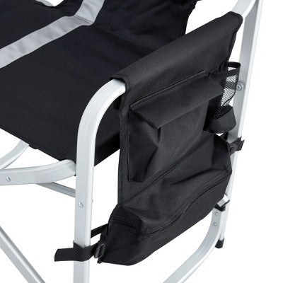  SKRAN Padded Folding Outdoor Chair With Side Table & Storage Pockets, Directors Camping Chair For Indoor, Outdoor And Fishing