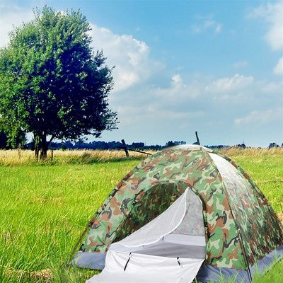  NAYSAYE Camping Tent 3-4 Person Portable Dome Tent With Glass Fiber Poles And Waterproof Design For Camping, Green