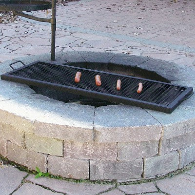 Sunnydaze Decor Sunnydaze Outdoor Camping Or Backyard Heavy-Duty Steel Round X-Marks Fire Pit Cooking Grilling BBQ Grate
