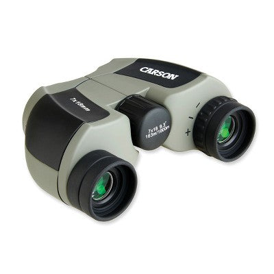  CARSON MiniScout 7x 18 Mm Ultra-Compact Porro Prism Binoculars With Wrist Strap And Pouch