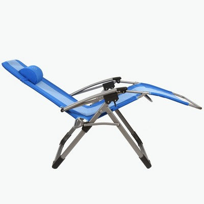  Kamp-Rite Outdoor Folding Reclining Zero Gravity Chair W/Headrest Pillow For Backyard, Camping, Tailgating, And Sports, 300 LB Capacity