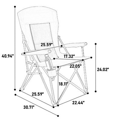  Kumasinova Foldable Camping Chairs With Cup Holders,Heavy Duty Outdoor Chairs With High Back Support,Portable Lawn Chairs For Beach,Fishing&Backyard