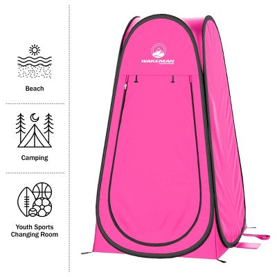  Pop Up Pod Privacy Tent - Camping, Beach, Or Tailgate With Carry Bag By Wakeman Outdoors (Pink)