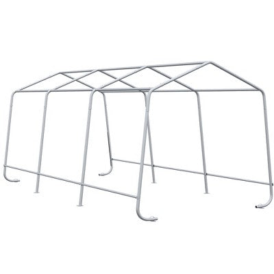  Outsunny 10' X 20' Portable Garage, Heavy Duty Carport, Storage Tent Shelter W/ Anti-UV Sidewalls And Double Zipper Doors