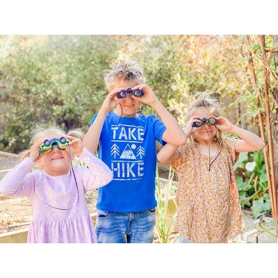  Kicko 3.5" X 5" Binoculars Toy For Bird Watching And Jungle Pretend Play- Pack 12