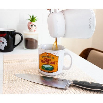  Silver Buffalo Friday The 13th Welcome To Camp Crystal Lake Ceramic Camper Mug | 20 Ounces