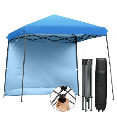  Costway 10ft X 10ft Pop Up Tent Slant Leg Canopy W/ Roll-up Side Wall