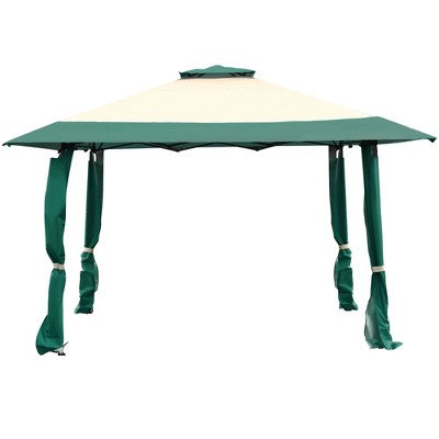  Costway 13'x13' Gazebo Canopy Shelter Awning Tent Patio Garden Green