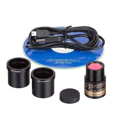  40X To 2500X Binocular Compound Microscope With Digital Camera And Interactive Software - AmScope