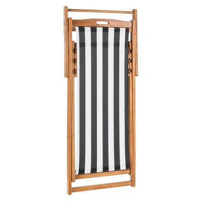  Loren Foldable Sling Chair - Natural/Black/White - Safavieh