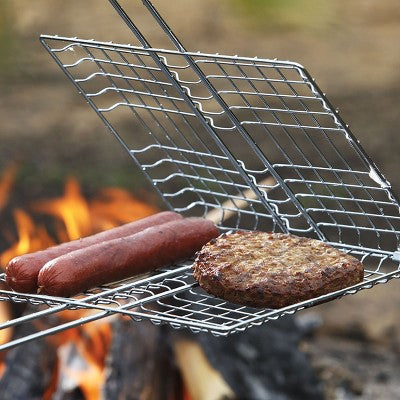  Coghlan's Grill Broiler Basket, Hinged Design & Extension Handle, Camp Grilling